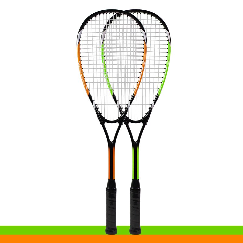 2 TEIL/LOS FANGCAN Professionelle Squash Schläger mit Einzelnen Tasche und Squash Ball für Anfänger Orange und Grün: 1 Orange 1 Green