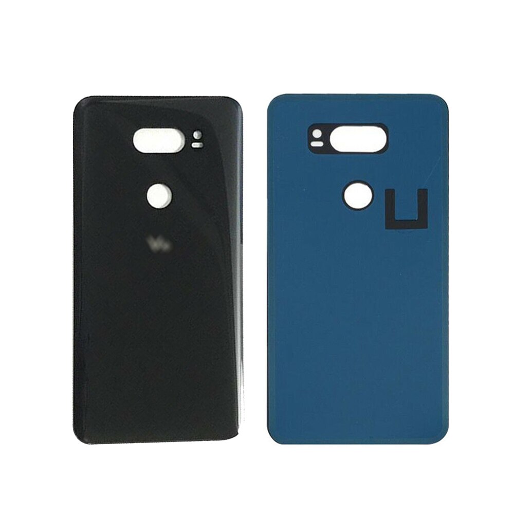 Glas Batterij Back Cover Voor Lg V30 Achter Behuizing Deur Battery Cover Terug Behuizing Vervanging: Black