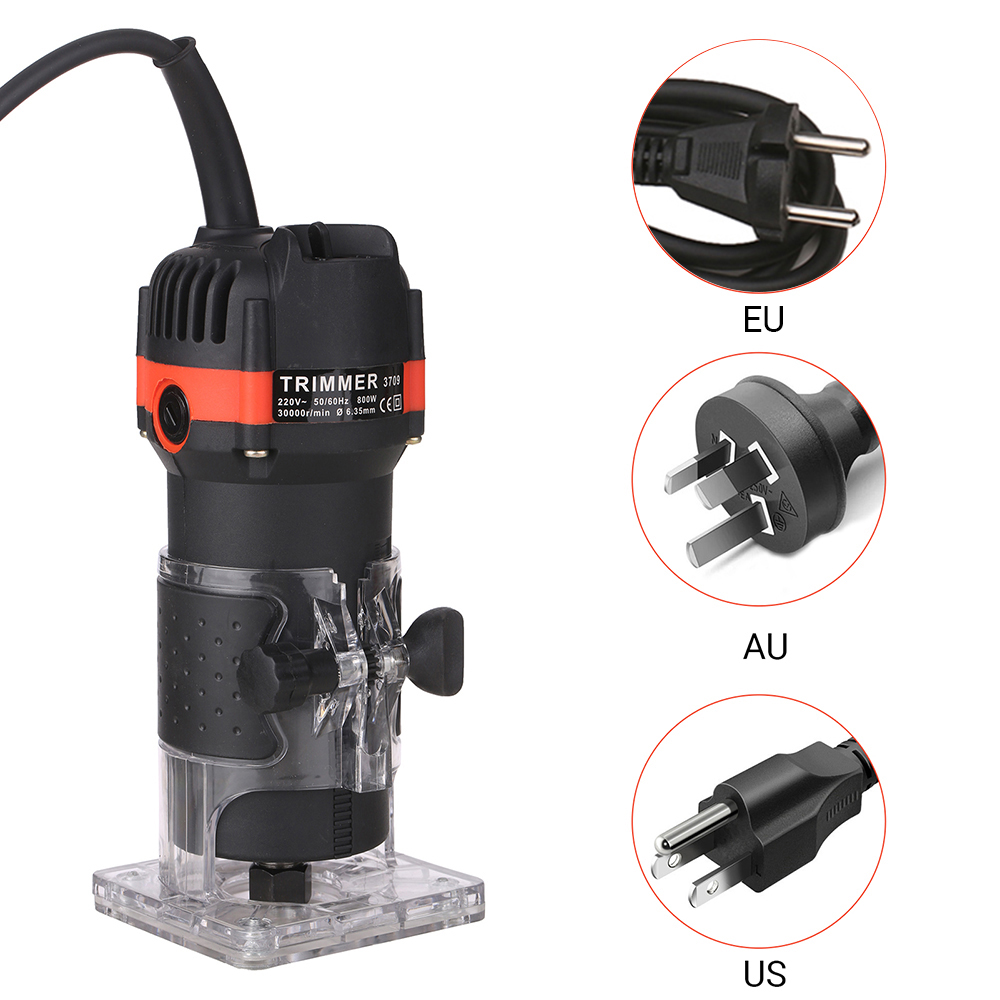 15pcs Milling Cutters 220V Multifunctional Electric Wood Trimmer Wood Router Laminate Trimmer