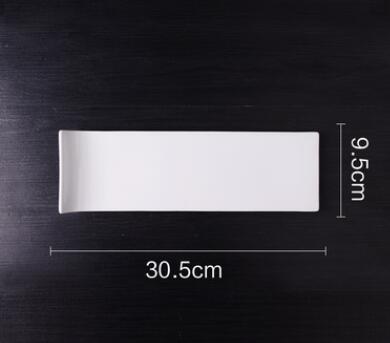 White Ceramic Plates Food Dishes Hotel Bar Art Steak Plates Dinnerware Accessories: 12inch