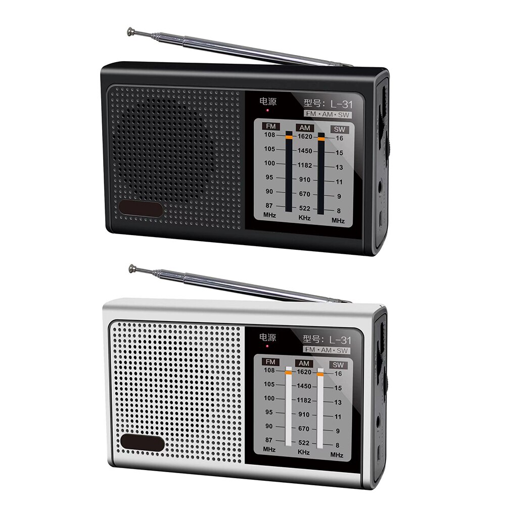 USB Rechargeable Portable Full Band Radio Multi-function FM AM SW Retro Speaker Devices with Retractable Antenna