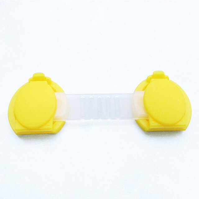 10 stks/partij Kind Lock Bescherming Van Kinderen Vergrendeling Deuren Voor kinderen Veiligheid Kids Plastic Lock best selling: yellow 10cm