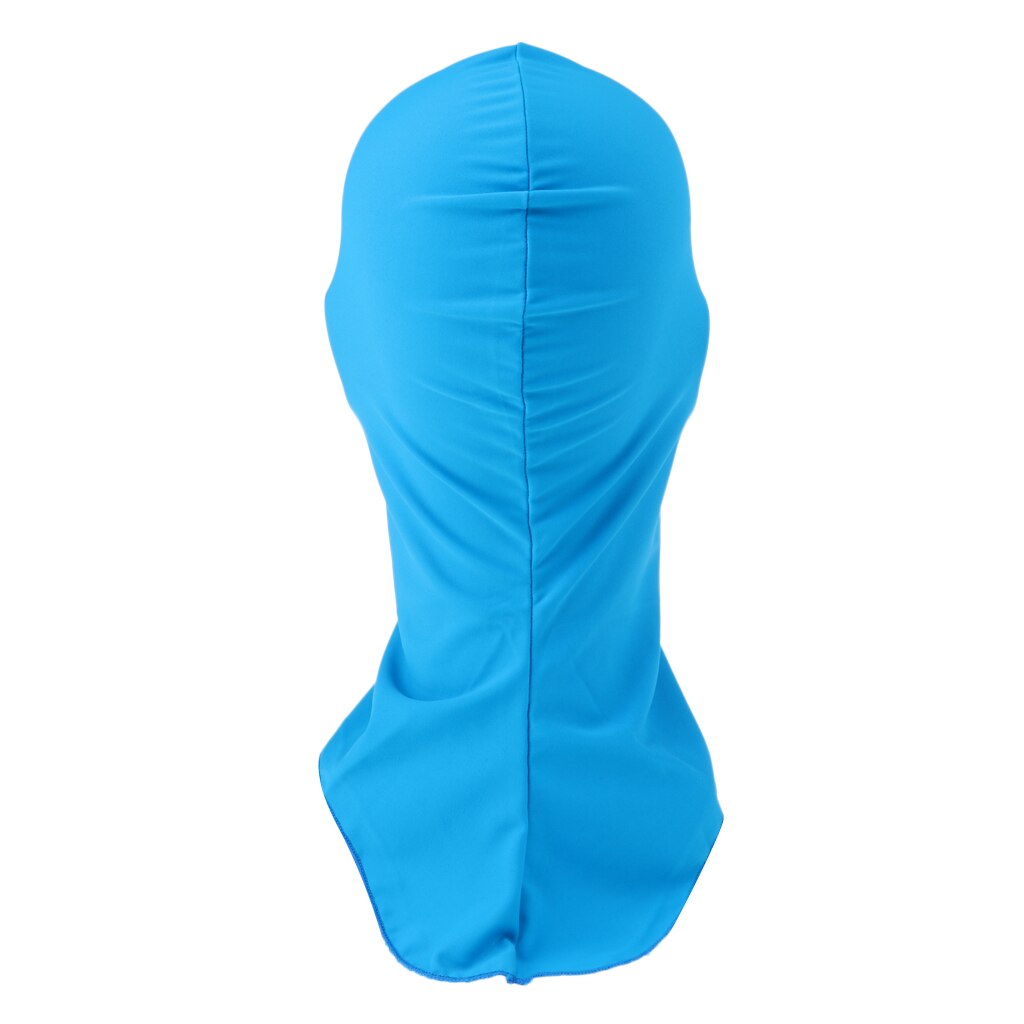 Men Women Snorkeling Swim Cap Sun Protection UV Rash Guard White & Blue Swimming Cap Mask