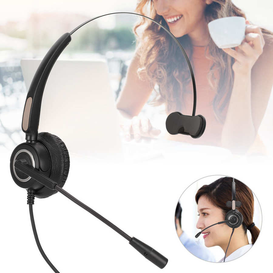 3.5mm H500 Call Center Headset Service Headphone Telephone Traffic Earphone Customer Communication 360 Degrees Computer Headset