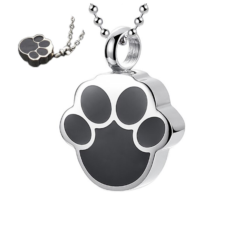 Collar con soporte para cenizas de las patas de Mascota, colgante conmemorativo de cremación de Mini urna para hombres y mujeres, accesorios de joyería para amantes de los perros y gatos, 1 Uds.