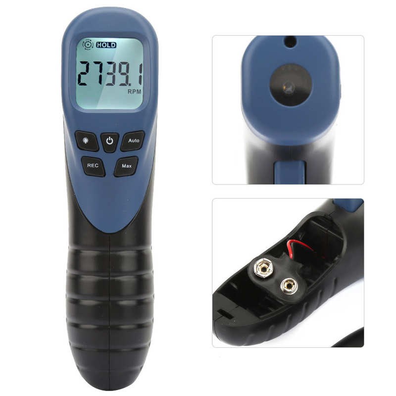 Air Flow Meter TL900 Automotive Non-contact Digital RPM Tachometer Speed Gauge Tester (Battery not included) Wind Speed