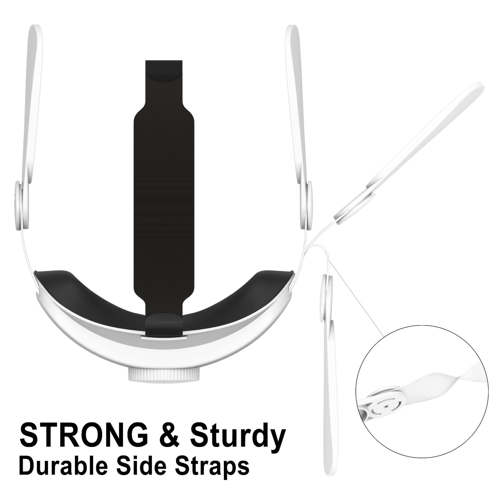 For Oculus Quest 2 VR Headset Elite Strap Adjustable Increase Supporting Virtual Reality Halo Strap For Meta Quest 2 Accessories