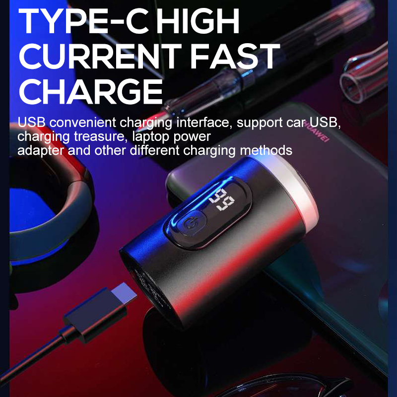 Il rasoio elettrico da uomo è facile da smontare e pulire, e il Schermo di alimentazione a portato può essere trasportato facilmente e facilmente.