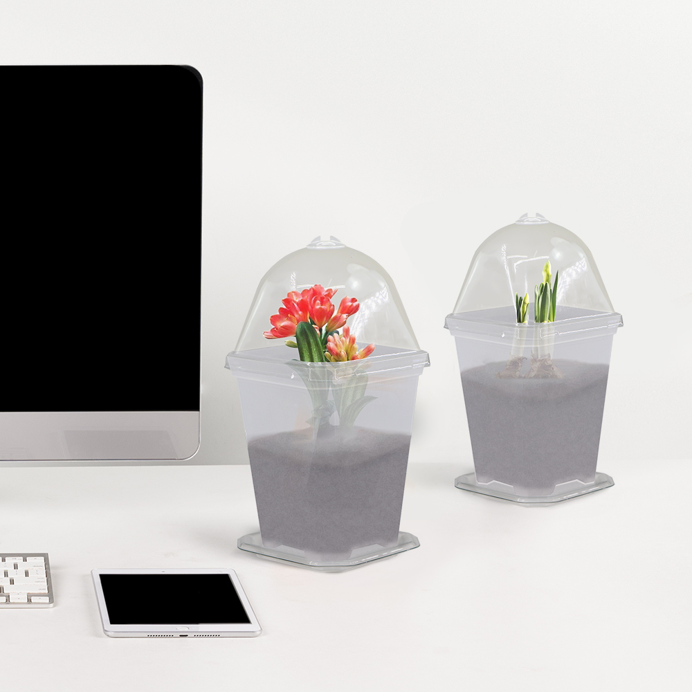 4-maten tuinkwekerij zaailingbeker met warmer deksel vochtigheidskoepel voor binnenkas bloempotten container kweekpotten