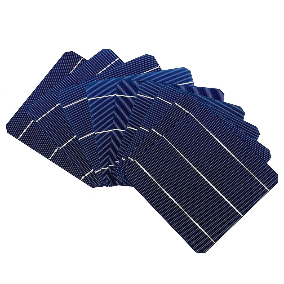 10Pcs 6W 156 * 156MM Photovoltaic Mono Solar Panel Cell Grade A High Efficiency For DIY Monocrystalline Silicon Panel