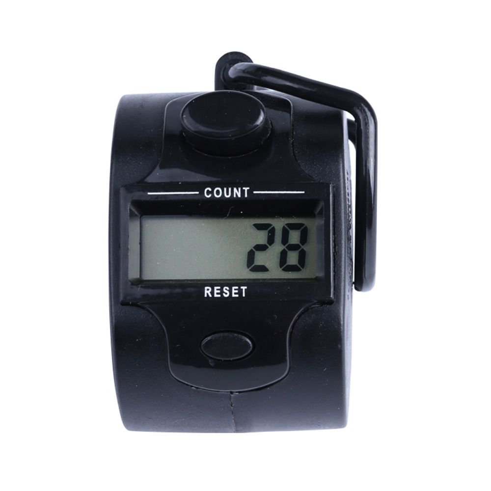 SXH5136 plastic Electronic 5 digital hand tally counter LCD display electronic clicker easy battery change 7 color available: Black