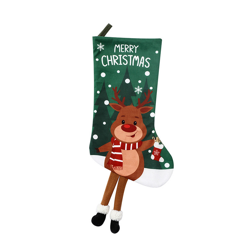 Paw Shaped Christmas Decorations For Home Stockings Cute Xmas Tree Ornament Decor with Bow Tie Year Sock Year 2024: MINT GREEN