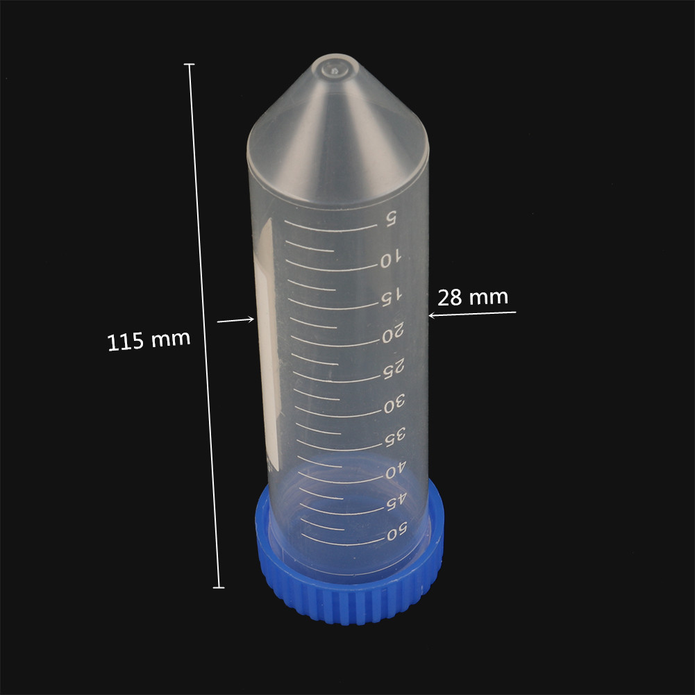 10 Pcs 50Ml Schroef Cap Cone Bodem Centrifugebuis Met Schaal Sample Vial Container Laboratorium Benodigdheden