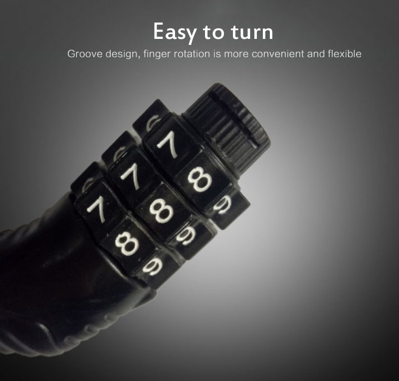 Motorcycle Helmet Lock Cable Lock Thickened Steel Cable Tough Combination 3 Digit Password Helmet Saddle Wheels Luggage Lock