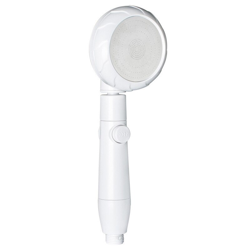 Hand-held Rainfall Shower Head Adjustable High Pressure Bathroom Accessories Portable Removable Bath Water Filtration Showerhead: White