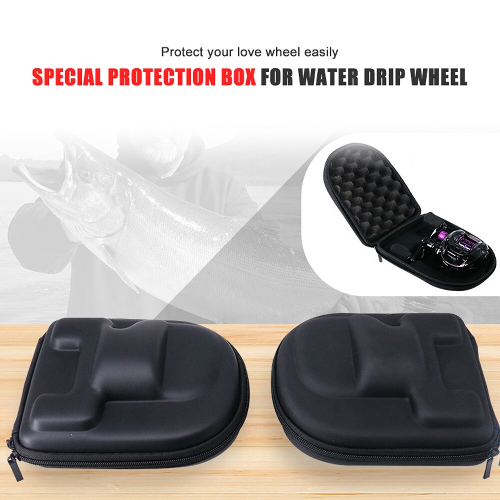 Vissen Reel Tas Draagbare Eva Hard Shell Baitcasting Waterdichte Beschermhoes Ingebouwde Anti-Druk Spons Vissen Accessoire