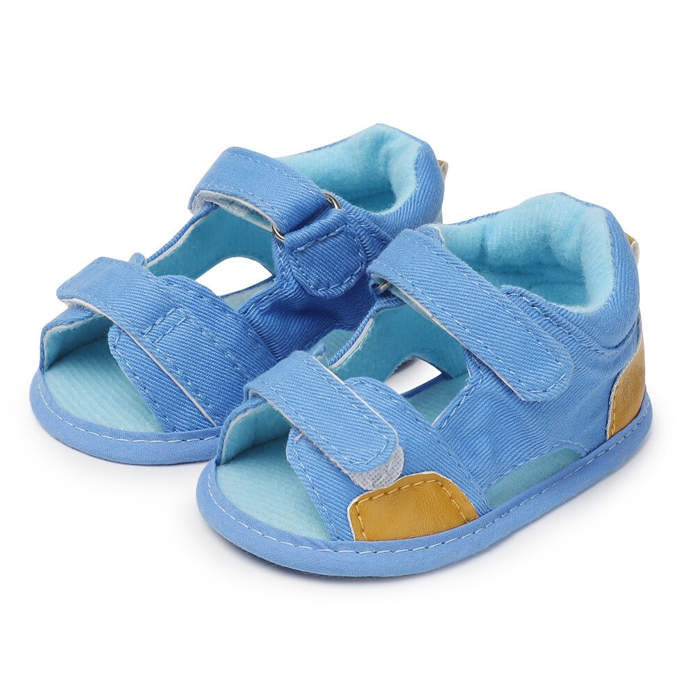 Baby Boys Girls Sandals Toddler Solid Color Slip-On Shoes Summer Baby PU Leather Sandals Crib Shoes Beach Shoes For 0-18 Months