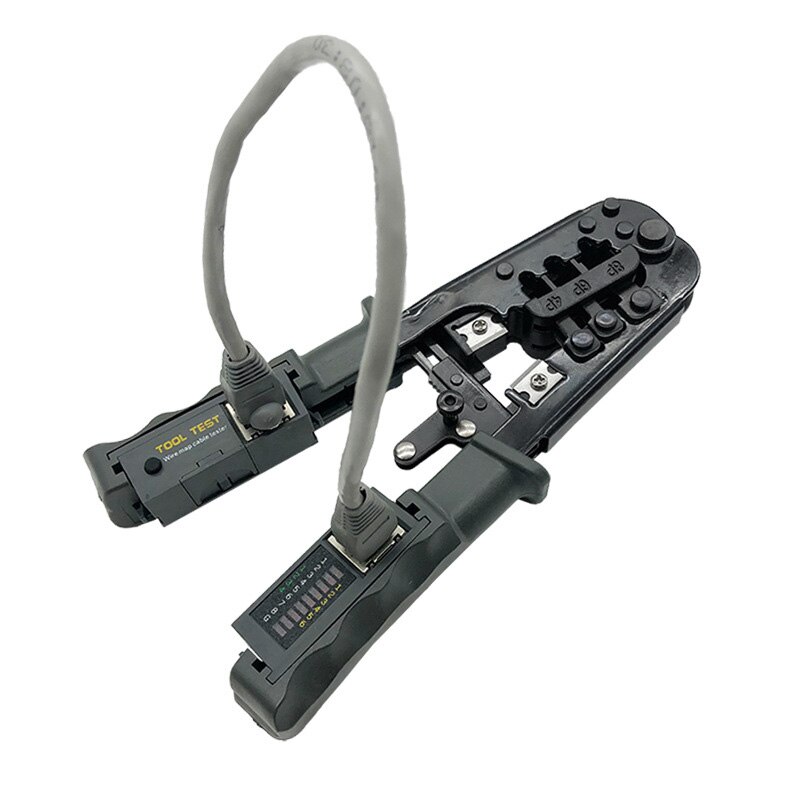 RJ45 Network Lan Cable Tester Crimp Tool For Cat7 Cat6 Cat5 RJ11 RJ12 RJ45 Crimper Metal Clip
