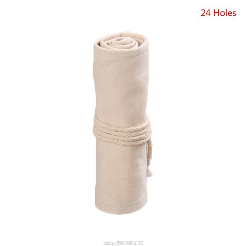 12/24/36/48/72 Gaten Canvas Roll Up Pen Gordijn Potlood Bag Case Make-Wrap Houder Opslag pouch Jy6 21: 24
