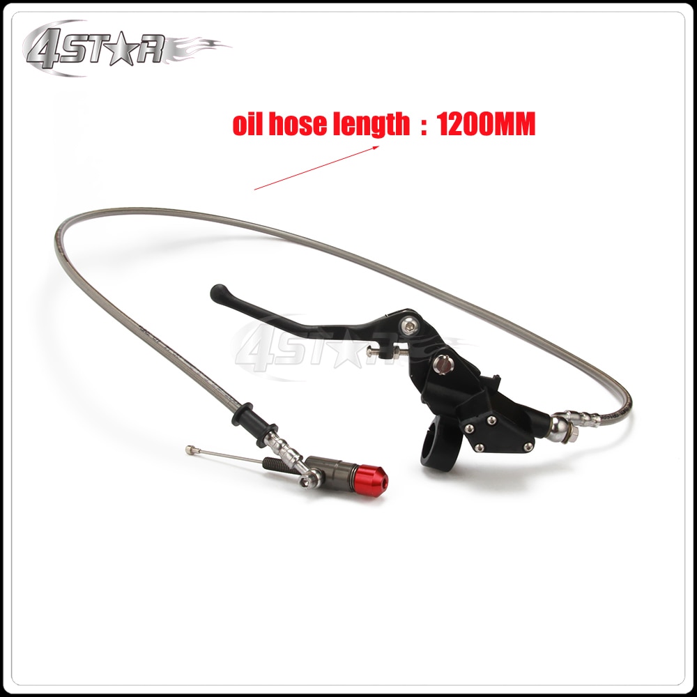 Embrayage hydraulique avec maître-cylindre argenté, 1200mm, pour moteur Vertical 125-250cc, pour moto, Dirt Bike, Motocross,