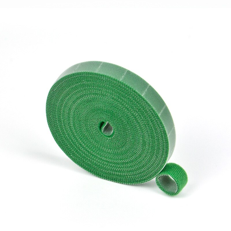 Correa de almacenamiento de alambre, cinta autoadhesiva para atar cables, reutilizable, para planta fija, 15mm: width15mm  green / 6 meters