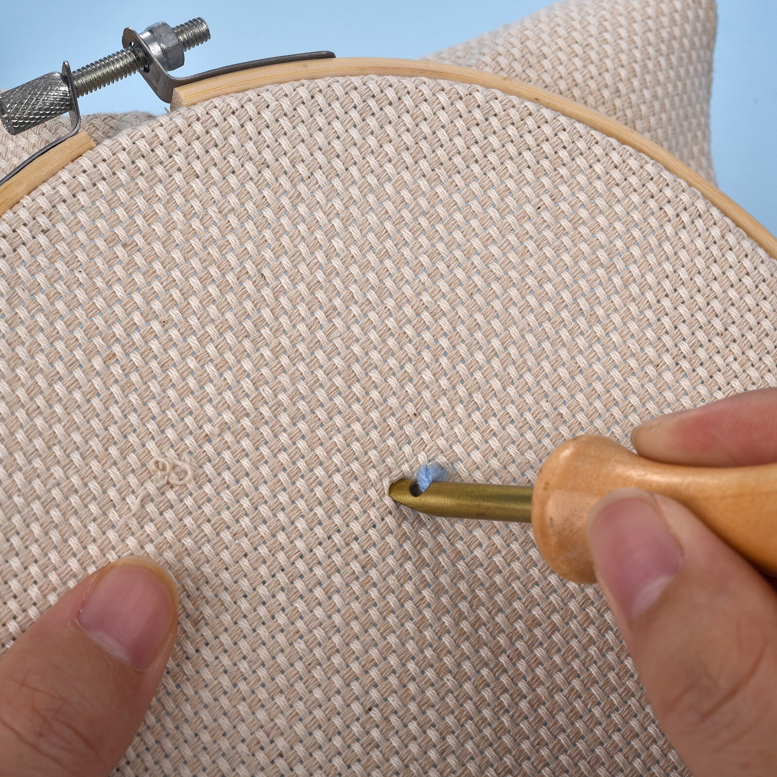 11CT Aida Cloth 30x30cm Cotton Embroidery Cross Stitch Fabric DIY Needlework Sewing Handcraft Cloth For Women Mom