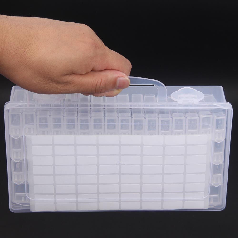 Boîte de rangement de perles de mosaïque de diamant, 56/64 grilles, conteneur de perles, pot, accessoires, outil, broderie de diamant, étui de rangement de pierre de Nail Art