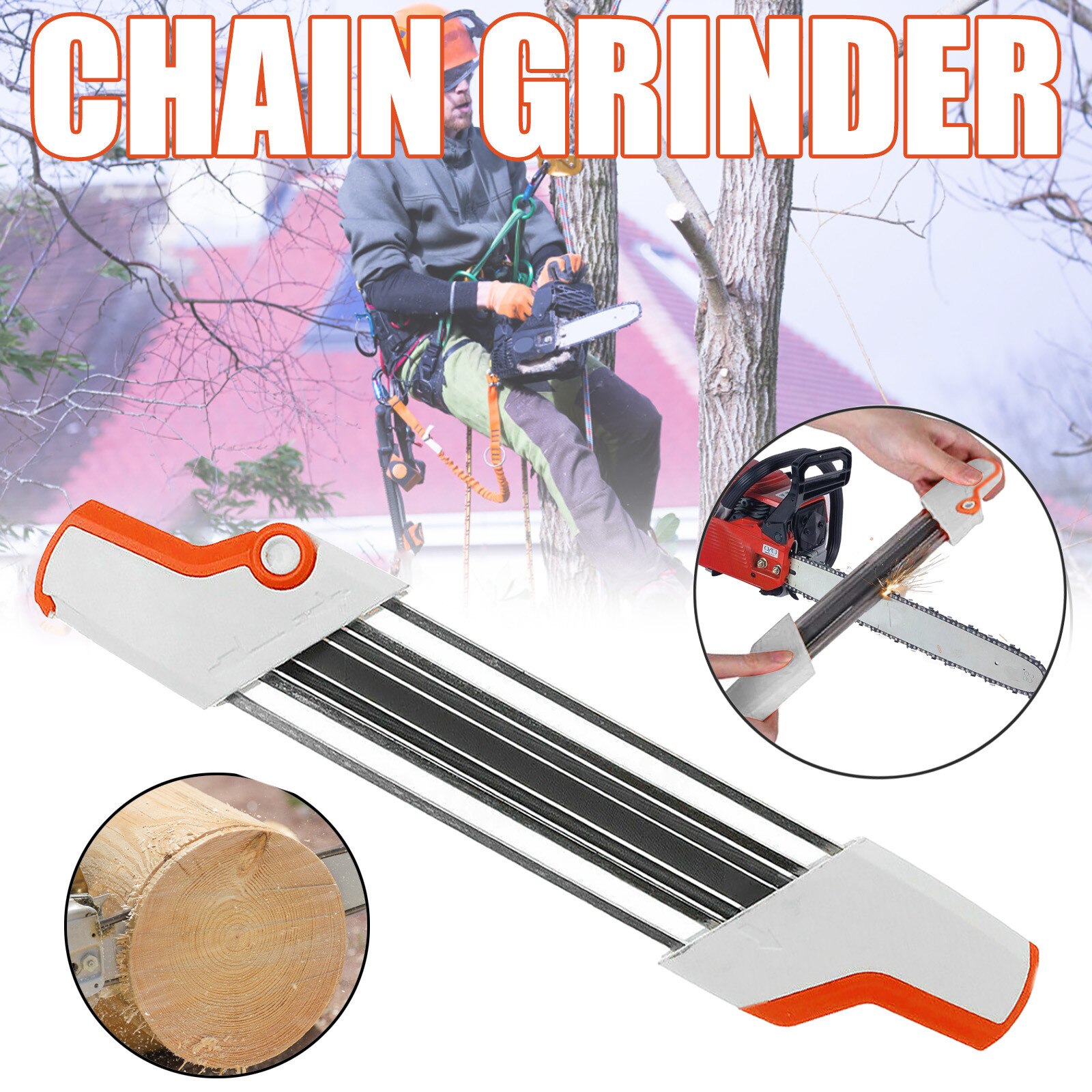 2 in 1 Chainsaw Chain Sharpener Multipurpose Multifunction Convenience Effortless Rust Removal Manual Chain Sharpener