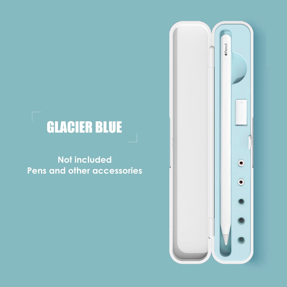 Scatola portamatite portatile per Apple Pencil 1 custodia da 2 generazione per Ipad accessori per matite custodia protettiva custodia rigida in silice: Blu