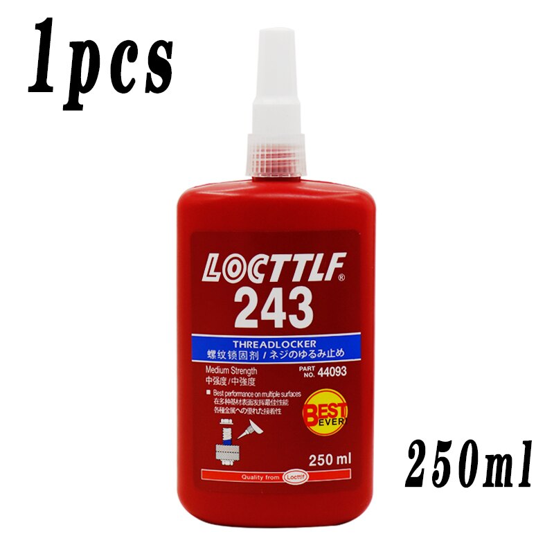 Thread Locking Glue Locttlf 243 Screw Glue Tightening Screws Prevent Loosening Rusting Caulking Temperature Resistance Anaerobic: 243 250ml