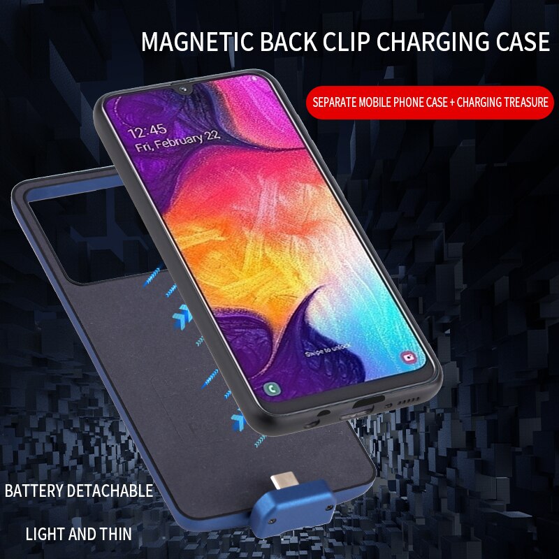 A50 Batterij Case 5000mAh Magnetische Wireless Battery Charger Case Voor Samsung Galaxy A50 shockproof Extended Slim power bank Case