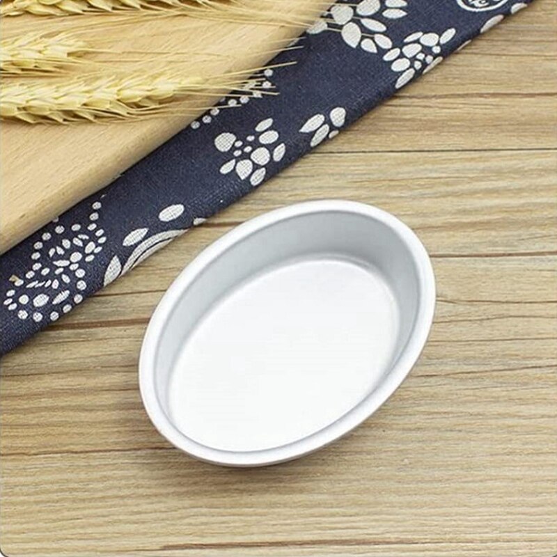20Pcs Mini Oval Egg Shape Aluminium Alloy Metal Cheese Pan Cake Mold Bread Mould Tart Holder Pudding Jelly Tin