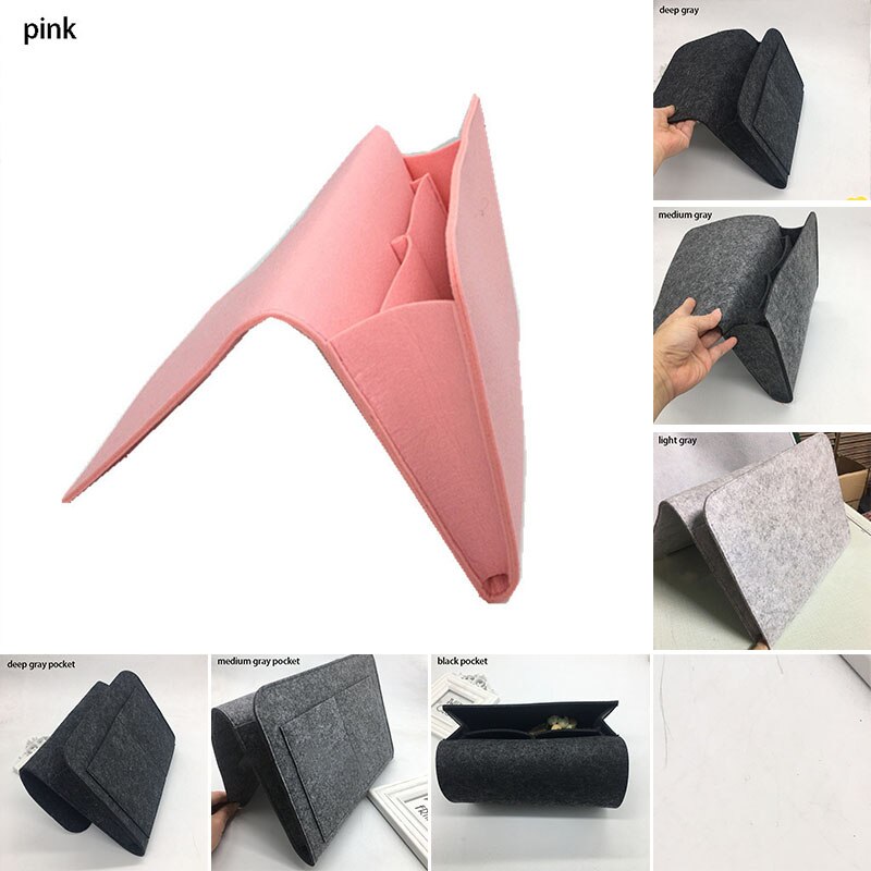 Bed Hanging Bag Pure Clor Mattress Holder Bag 27*7*22CM Hanging Type 1Pcs Felt Bedside Caddy Bedroom Organiser Storage Dispenser