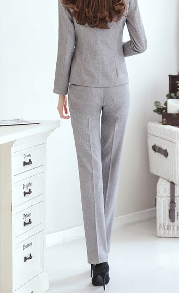 Formal OL Styles Women Business Work Wear Pants Trendy Skinny Leggings Female Trousers Capris Formal Pants: 4XL / Dark Grey