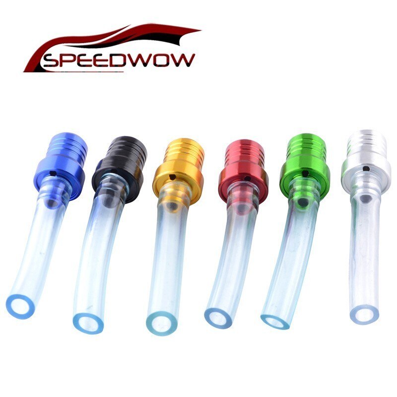 SPEEDWOW-tapa Universal de válvula de Gas para motocicleta, manguera de tubo de ventilación de 2 vías, tapa de tanque de gasolina y combustible