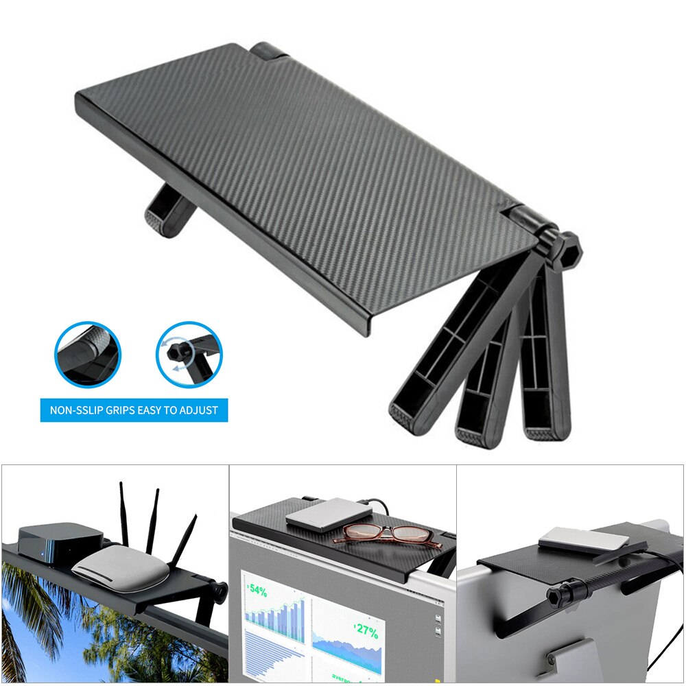 1/2PCS Adjustable TV Screen Top Storage Shelf Rack Holder Computer Monitor Desktop Stand TV Rack Display Shelf Storage Rack