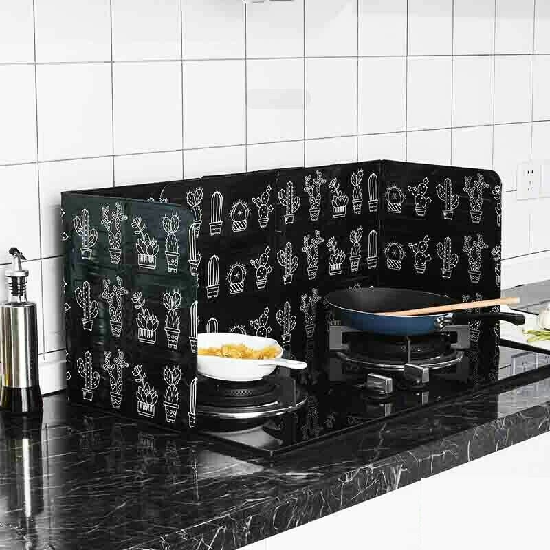 Estampado de Cactus, bloque de aceite de aluminio, protector antisalpicaduras de aceite, accesorios de cocina, utensilios de cocina