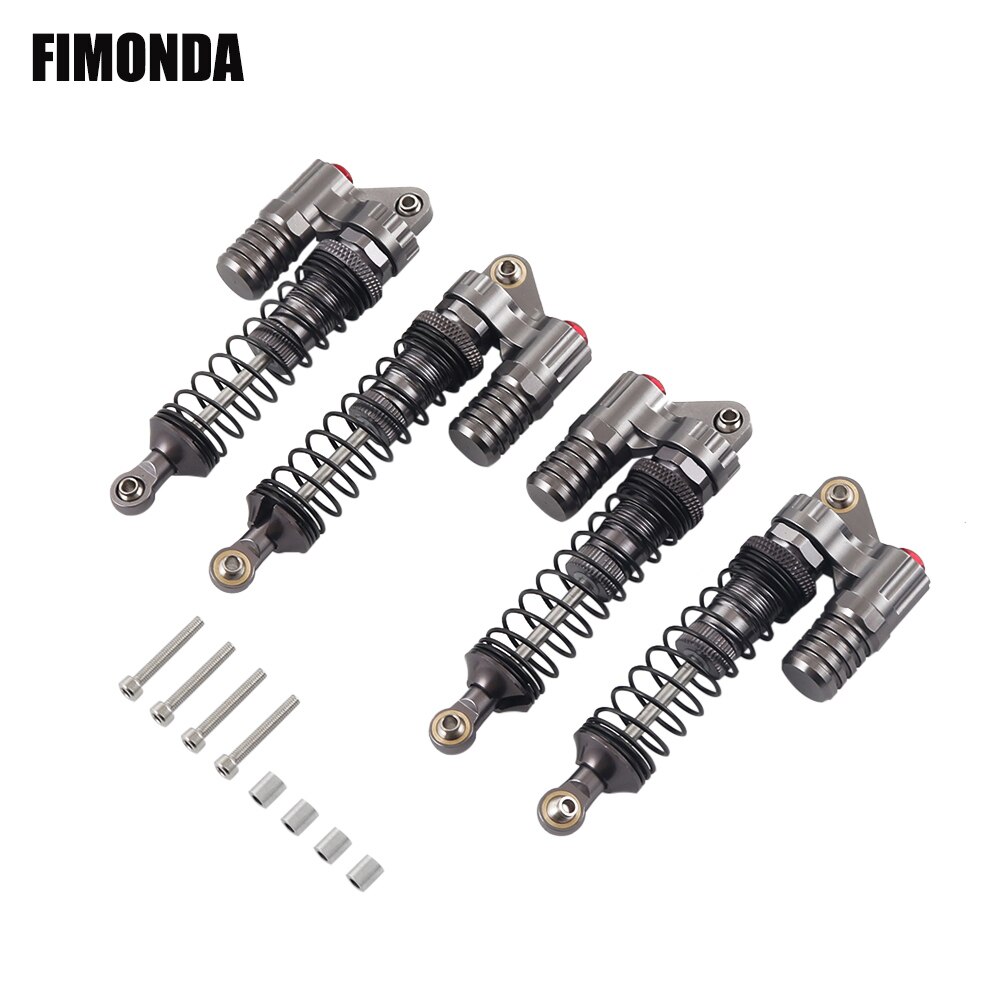 FIMONDA 1/10 RC Crawler Chassis In Metallo Kit di 313 millimetri 12.3 "Passo con di Trasmissione In Metallo di Alluminio Asse Telaio In Fibra di Carbonio ferroviario: Shocks