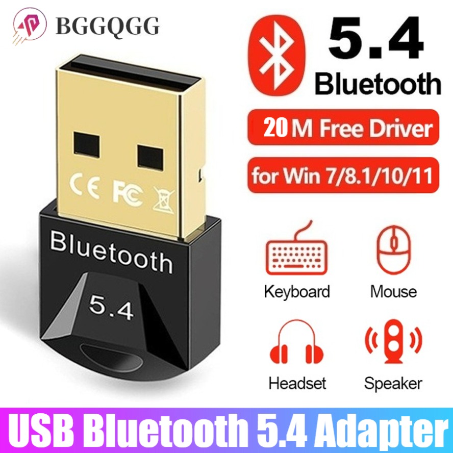 USB Adapter BT5.4 Receiver Transmitter for Pc USB Bluetooth 5.3 5.1 Dongle Receiver for Speaker Mouse Keyboard Audio Transmitter