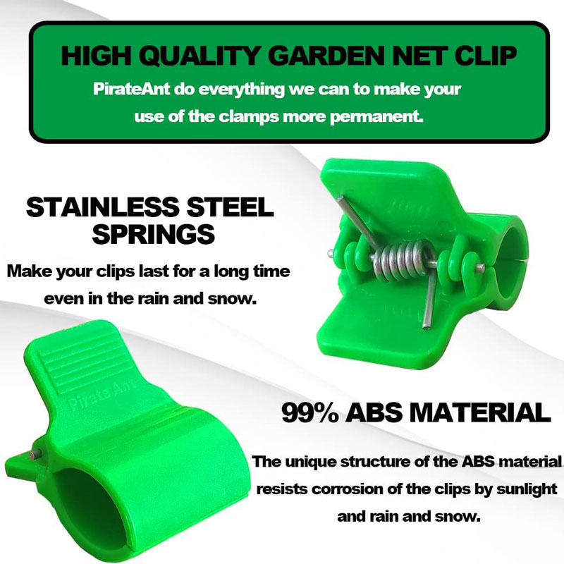 30 morsetti per serra, clip per piante da giardino da 19 mm, clip per fila, copertura di file, tunnel, clip per telaio, ombreggiatura