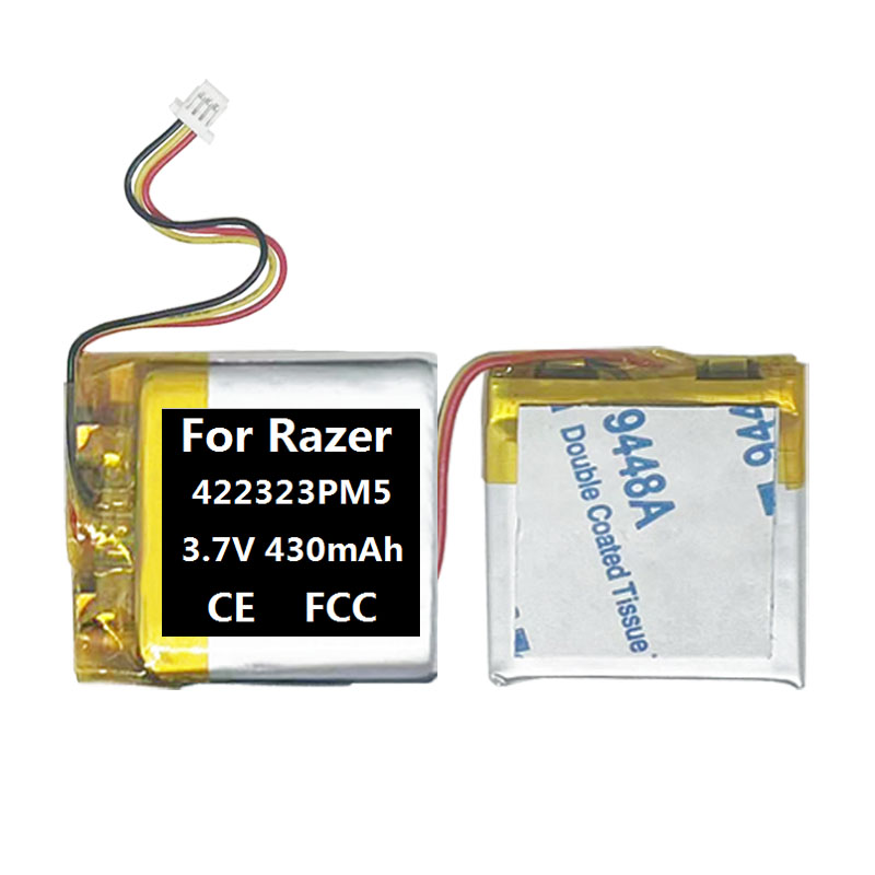 430 mah 422323 pm 5 rz01-0512 battery for razer viper  v3 pro gaming mouse