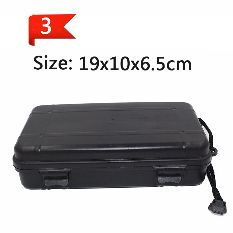 Universal Waterproof Anti Fall Black Plastic Storage Box Flashlight Light Torch Lamp Case Box 20*11*4.5cm lighting accessories: 3