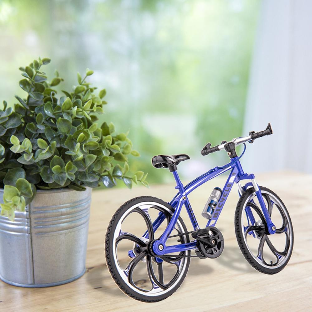 Mini Bicycle Model - Foldable Alloy Bike Ornament - Wear-Resistant Simulation Decoration