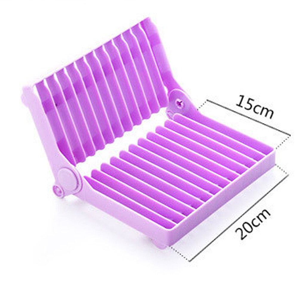 Foldable Dish Drain Rack Plastic Pin Pot Lids Bowl Plates Organizer Rack Kitchen Tableware Drying Holder Escurridor De Platos