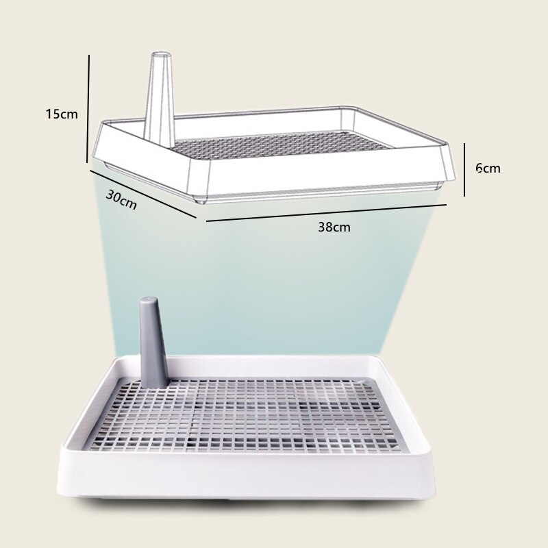 Urinoir en plastique pour chien, adapté aux petites races, couche de filet surélevée, de colonne de chiot Durable, toilettes simulant la scène réelle