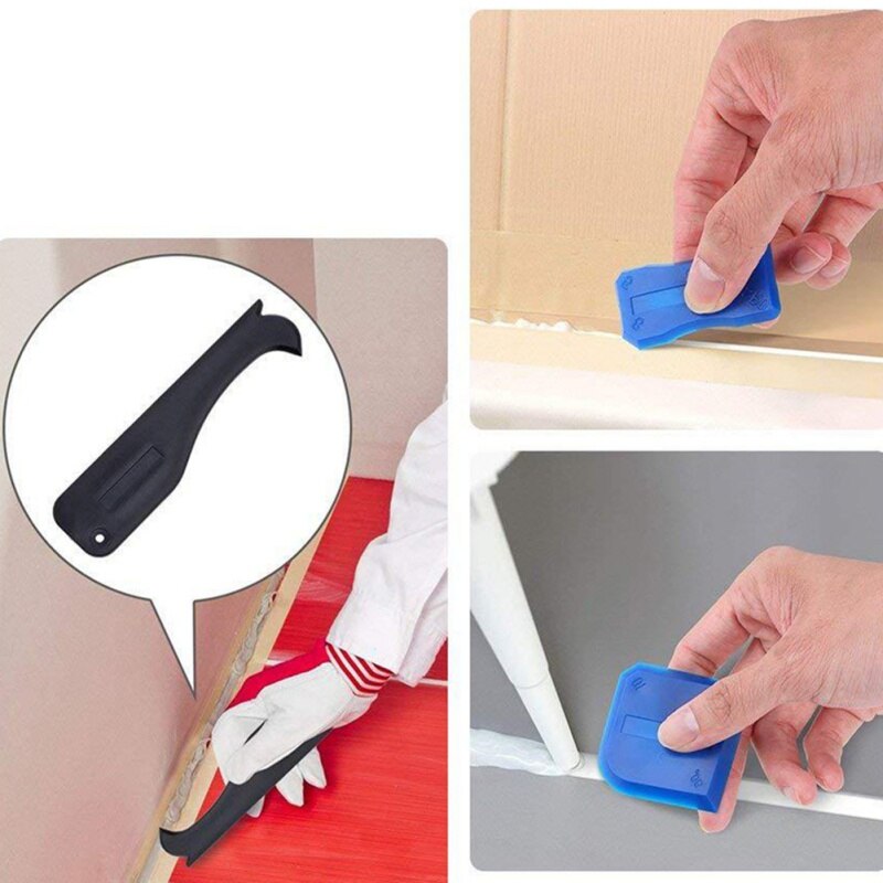 Scellant en Silicone outils de finition | Racloir pour coulis dissolvant de calfeutrage, carrelage spatule en Silicone, outil de calfeutrage, nettoyeur de bords de cuisine 17 pièces