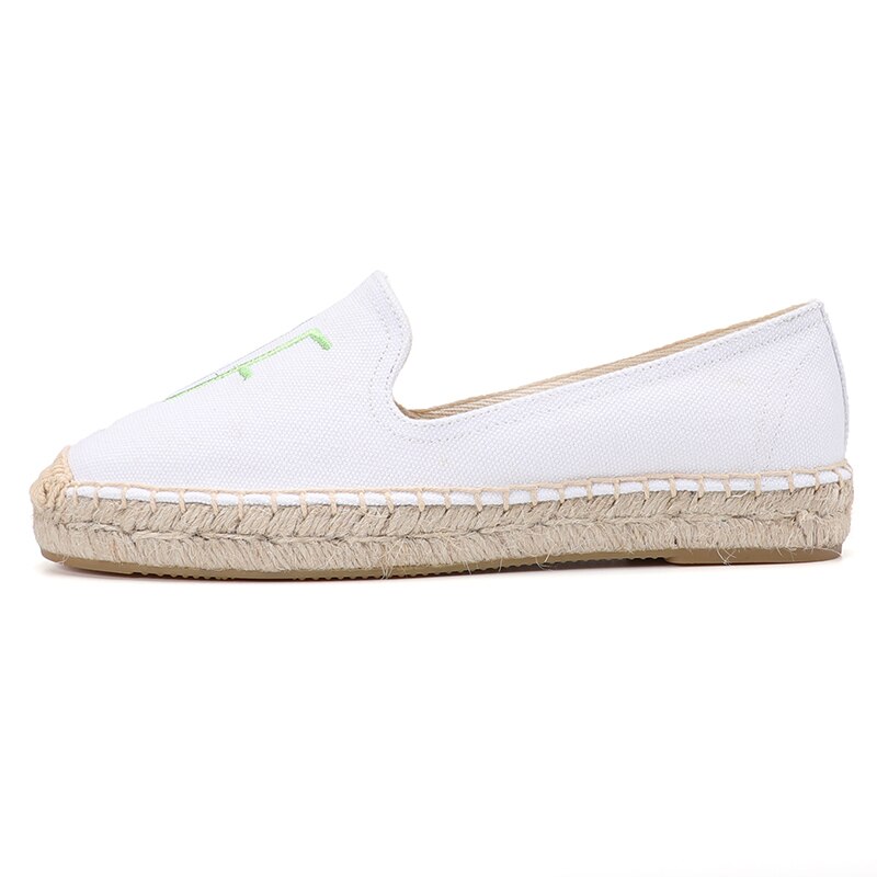 Zapatos de goma de cáñamo limitado para Mujer, alpargatas planas con plataforma Oxford para alfabeto, novedad de