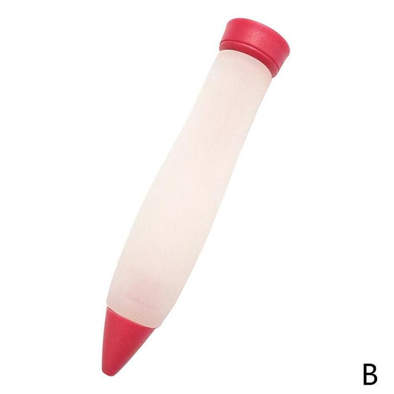 Silicone gâteau seringue stylo Fondant gâteau stylo pâtisserie glaçage gâteau bricolage écriture chocolat décoration cuisson Fondant seringue outils T9X2: Rouge