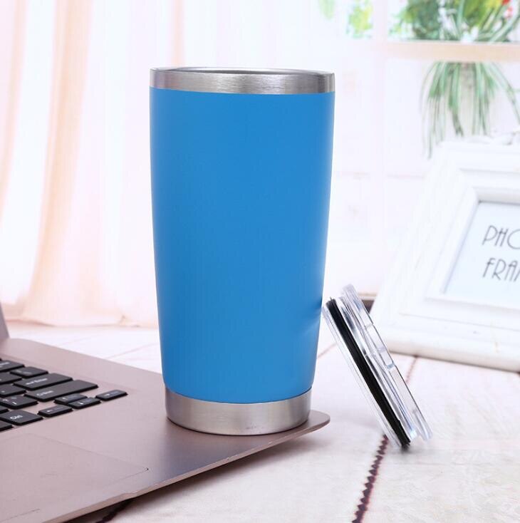 20 unzen Edelstahl Vakuum Isolierte Becher mit Deckel-Doppel Wand Reise Becher Wasser Kaffee Tasse für Eis Trinken & heißer Getränke: 8