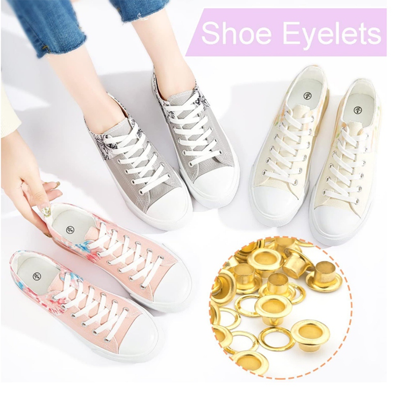 6Mm Grommet Eyelet Plier Set, Eyelet Hole Punch Pliers Kit With 100 Metal Eyelets, Grommet Tool Kit For Leather Cloth